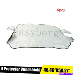 �J�[�J�o�[ 4�v���e�N�^�[�t�����g�K���X�X�m�[46.46�f�fX58.27 �f�f�t���X�g�~���[�J�[�J�o�[�}�O�l�e�B�b�N�A�C�X 4 Protector Windshield Snow 46.46�e�fX58.27�e�f Frost Mirror Car Cover Magnetic Ice�y���s�A