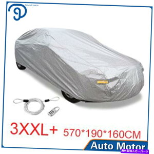 J[Jo[ 7C[tJ[Jo[O[J[UVJMϐTCY570 x 190 x 160cm 7 Layers Full Car Cover Gray Color UV Rain Heat Resistant Size 570 x 190 x 160cm