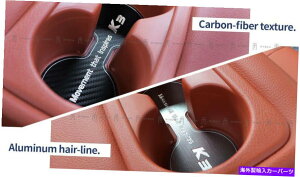 �J�[�J�o�[ KIA 2019-2022 Forte / K3�̃A���~�j�E�����A�J�b�v�z���_�[�K�[�j�b�V�����[���f�B���O�g�����J�o�[ Aluminum Rear Cup Holder Garnish Molding Trim Cover for Kia 2019-2022 Forte / K3�y���s�A���i�z