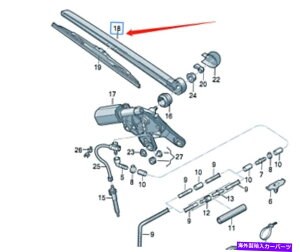 J[Jo[ AEfB80A955407 1P9p̖{̐VCp[A[A Genuine New Wiper Arm Rear For Audi 80A955407 1P9