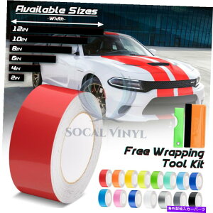 J[Jo[ hbW[dXgCvXebJ[̂߂̃OXJ[[VOXgCvrj[bv25tB[g/50tB[g Gloss Color Racing Stripes Vinyl Wrap For Dodge Charger Stripe Sticker 25FT/50FT