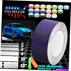 J[Jo[ AEfBTTXgCvp̃}bgJ[[VOXgCvrj[bvfJ[25tB[g / 50tB[g̒ Matte Color Racing Stripes Vinyl Wrap Decals For Audi TT Stripe 25FT / 50FT Long
