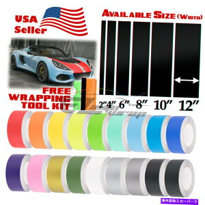 J[Jo[ }bgJ[[VOXgCvrj[bvXebJ[fJ[[^XXgCv25tB[g / 50tB[g̃fJ[ Matte Color Racing Stripes Vinyl Wrap Sticker Decal For Lotus Stripe 2