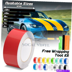 J[Jo[ OXJ[[VOXgCv}c_~A^MX-5XgCv25tB[g / 50tB[ĝ߂̃rj[bv Gloss Color Racing Stripes Vinyl Wrap For Mazda Miata MX-5 Stripe 25FT / 50FT