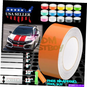 J[Jo[ z_VrbNXgCvXebJ[̂߂̃OXJ[[VOXgCvrj[bv25tB[g / 50tB[g Gloss Color Racing Stripes Vinyl Wrap For Honda Civic Stripe Sticker 25FT / 