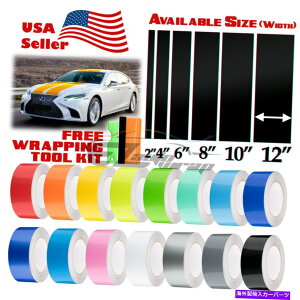 J[Jo[ NTXp̌J[[VOXgCvrj[bv́A25tB[g / 50tB[g̃XebJ[ł Gloss Color Racing Stripes Vinyl Wrap For Lexus IS ES GS Sticker 25FT / 50FT