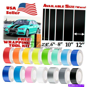 J[Jo[ AEfBA4XgCvXebJ[̂߂̃OXJ[[VOXgCvrj[bv25tB[g / 50tB[g Gloss Color Racing Stripes Vinyl Wrap For Audi A4 Stripe Sticker 25FT / 50FT