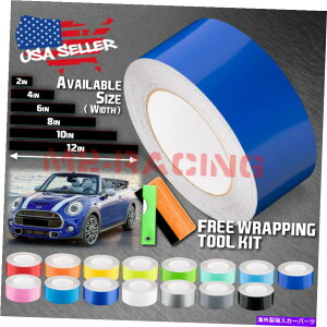 J[Jo[ ~jN[p[XgCv25tB[g / 50tB[gp̃OXJ[[VOXgCvrj[bvfJ[ Gloss Color Racing Stripes Vinyl Wrap Decal For Mini Cooper Stripe 25FT / 50FT