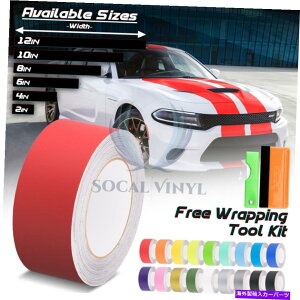 J[Jo[ _bW[dXgCv25tB[g/50tB[g̃}bgJ[[VOXgCvrj[bvXebJ[ Matte Color Racing Stripes Vinyl Wrap Sticker For Dodge Charger Stripe 25FT/50FT