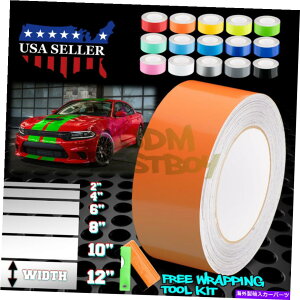 J[Jo[ hbW[dXgCvXebJ[̂߂̃OXJ[[VOXgCvrj[bv25tB[g/50tB[g Gloss Color Racing Stripes Vinyl Wrap For Dodge Charger Stripe Sticker 25FT/50FT
