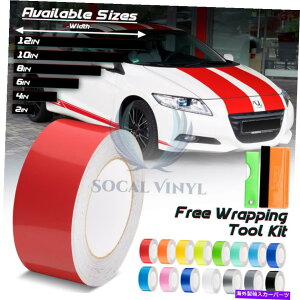 J[Jo[ z_CR-Z CRXXebJ[̂߂̃OXJ[[VOXgCvrj[bv25tB[g / 50tB[g Gloss Color Racing Stripes Vinyl Wrap For Honda CR-Z CRX Sticker 25FT / 50FT