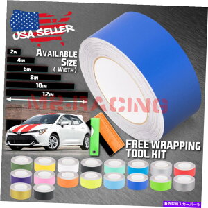 J[Jo[ g^J[XgCv25tB[g /50tB[g̃}bgJ[[VOXgCvrj[bvfJ[ Matte Color Racing Stripes Vinyl Wrap Decal For Toyota Corolla Stripe 25FT /50FT