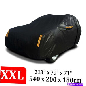 �J�[�J�o�[ XXL SUV CAR�J�o�[�������O�ی�W�b�p�[�u���b�N�t���h���_�X�gUV XXL SUV Car Cover Indoor Outdoor Protection Waterproof Dust UV with Zipper Black�y���s�A���i�z