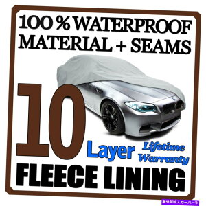 �J�[�J�o�[ 10���C���[�J�[�J�o�[�ʋC���h���w���O�̉����t���[�X���C�j���O�t�B�X 10 Layer Car Cover Breathable Waterproof Layers Outdoor Indoor Fleece Lining Fis�y���s�A���i�z