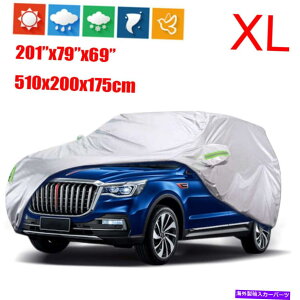 J[Jo[ htSUVJ[Jo[t{ݒʋCzUVC_XgRXL Waterproof Full SUV Car Cover w/Lock Breathable Sun UV Rain Dust Resistant XL