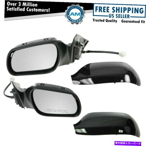 US~[ 03-08 Mazda6pɃOXubNp[TChr[ƉEyAZbg Gloss Black Power Side View Mirrors Left & Right Pair Set for 03-08 Mazda6