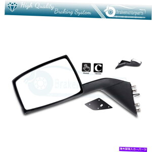 US~[ iEj2004-2016̃ubNtbhgbN~[{{VNLtv[g (Right) Black Hood Truck Mirror For 2004-2016 Volvo VNL Mounting Plates