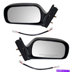 US~[ 97-01g^Jp̃A_v^[tVyAZbgp[TCh~[OXnEWO New Pair Set Power Side Mirror Glass Housing w/ Adapter for 97-01 Toyota Camry