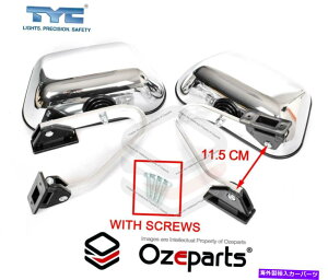 US~[ g^nCbNXp̑`NhA~[yA88?05gCute 11.50cm Trapezoid Chrome Door Mirror Pair For Toyota Hilux 88~05 Tray Ute 11.50cm