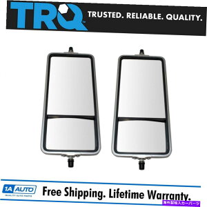 US~[ TRQ 16x7XeX|Cݓʋ~[yAHDgbNpouobN TRQ 16x7 Stainless Steel West Coast Convex Mirror Pair Bubble Back for HD Truck