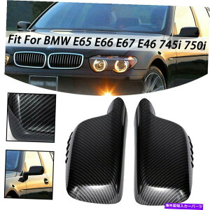 US~[ BMW E65 E66 E67 E46 745I 750IJ[{t@Co[bNTCh~[Jo[Lbvp For BMW E65 E66 E67 E46 745i 750i Carbon Fiber Look Side Mirror Cover Caps