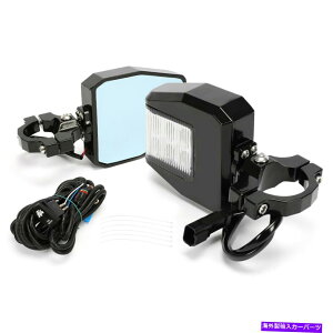 US~[ 1.5 "-2" Polaris RZR 570 XP 1000LEDX|bgCgt㕔r[TCh~[ Rear View Side Mirror w/LED Spot Light For 1.5"-2" Polaris RZR 570 XP 1000