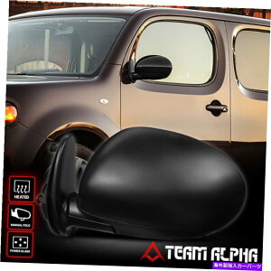 US~[ tBbg2009-2014YL[u[p[+M]TCh}jAtH[hOEX^C~[ Fits 2009-2014 Nissan Cube [POWER+HEATED] Left Side Manual Fold OE Style Mirror