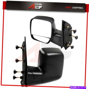 US~[ i1yAj2003-2014 Ford Econoline Manual Fold Black Manual Foldaway̋ (1 pair) Mirrors For 2003-2014 Ford Econoline Manual Fold Black Manual Foldaway