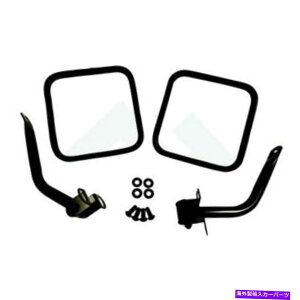 US�~���[ �W�[�vCJ�����O���[YJ�u���b�N�̃T�C�h�~���[�L�b�g�y�A1976-1995 RT30002 Side Mirror Kit PAIR for Jeep CJ Wrangler YJ Black 1976-1995 RT30002�y���s�A���i�z