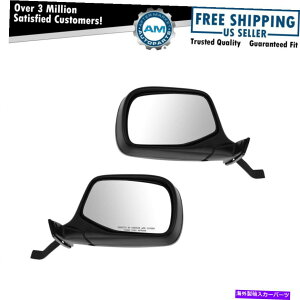 US�~���[ �u�����R�s�b�N�A�b�v�g���b�NF150 F250 F350 F450�p��2�̃u���b�N�}�j���A���~���[�y�A�Z�b�g Black Manual Mirrors Pair Set of 2 for Bronco Pickup Truck F150 F250 F350 F450�y���s�A���i�z