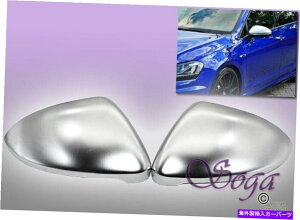 US~[ 2015-2018VWStMK7}bgNTCh~[Lbv́Ap̃NbvJo[Ă܂ FOR 2015-2018 VW GOLF MK7 MATT CHROME SIDE MIRROR CAP COVERS REPLACEMENT CLIP ON