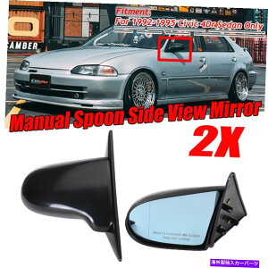 US�~���[ �z���_�V�r�b�N�̃O���X�u���b�N�J�[�E�B���O�T�C�h�r���[�~���[EG 4DR�Z�_��1992-95 Gloss Black Car Wing Side View Mirror For Honda Civic EG 4Dr Sedan 1992-95�y���s�A���i�z