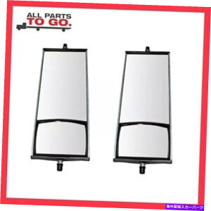 US�~���[ 16 x 6.5�A���~�j�E�����C�݃~���[2 w/�ʏ��HD�Z�~�g���b�N 16 x 6.5 Aluminum West Coast Mirror 2 w/ Convex Glass for HD Semi Truck�y���s�A���i�z