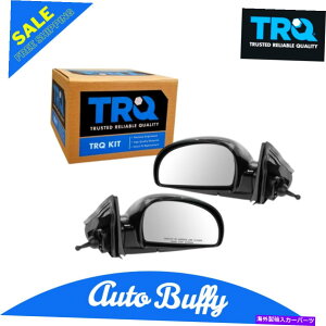 US�~���[ TRQ�T�C�h�r���[�~���[�}�j���A�������[�g�X���[�X�u���b�NLH��RH�Z�b�g02-05�A�N�Z���g TRQ Side View Mirrors Manual Remote Smooth Black LH & RH Set for 02-05 Accent�y���s�A���i�z