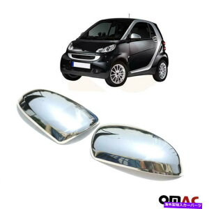 US~[ SMART FORTWO 2008-2015XeXX`[NTCh~[Jo[LbvZbg Fits Smart ForTwo 2008-2015 Stainless Steel Chrome Side Mirror Cover Cap Set