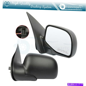 US�~���[ 2002�N����2005�N�̃t�H�[�h�G�N�X�v���[���[�p�h�������v+�}�j���A���t�H�[���h�̃u���b�N�p���[�~���[���y�A Pair Black Power Mirrors For 2002-2005 Ford Explorer Puddle Lamp+Manual Fold