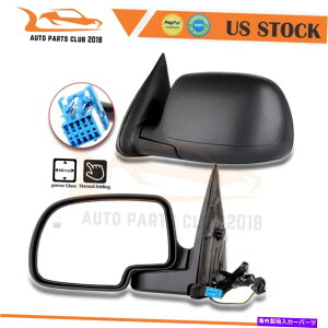 US�~���[ �V���o���[�h�x�O�̃V�G�����[�R���y�A�p���[���M�u���b�N�g�E�~���[ For Silverado Suburban Sierra Yukon Pair Power Heated Black Tow Mirrors�y���s�A���i�z