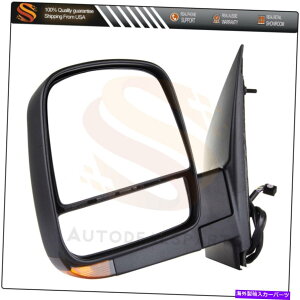 US~[ r[~[tBbgGNXvXToiLHp[}jAtH[hMubN^[VOi View Mirror Fits Express Savana LH Power Manual Fold Heated Black Turn Signal