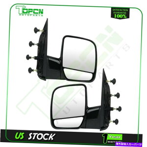 US�~���[ 02-08�t�H�[�hE150 E250 E350 E450 E550 van�̃y�A�T�C�h�r���[�}�j���A���~���[ Pair Side View Manual Mirrors For 02-08 Ford E150 E250 E350 E450 E550 Van�y���s�A���i�z