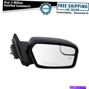US~[ ~[p[MX|b^[X[XubNpbT[ERH11-12t[WV Mirror Power Heated Spotter Smooth Black Passenger Right RH for 11-12 Fusion New