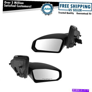 US~[ }jA[g~[03-07CIZ_4hẢERH̍rhERH Manual Remote Mirrors Textured Pair Left LH Right RH for 03-07 Ion Sedan 4 Door