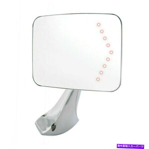 US~[ 1970-1972V{[XNGA`LED^[MNTCh~[AEAEA 1970-1972 Chevy Square Rectangle Led Turn Signal Chrome Side Mirror, Right, EA