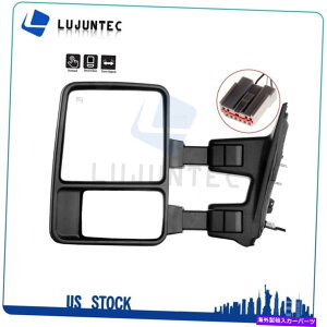 US~[ 2003N2007ÑtH[hF250-550}jAhCo[LHTChX[NLEDM For 2003-2007 Ford F250-550 Manual Driver LH Side Smoke LED Signal Towing Mirror