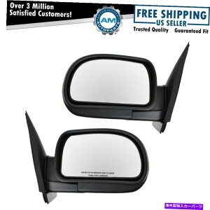 US~[ }jAeNX`ubN~[LH RHEyAZbgG{CgCuCU[ Manual Textured Black Mirrors LH RH Left & Right Pair Set for Envoy Trailblazer