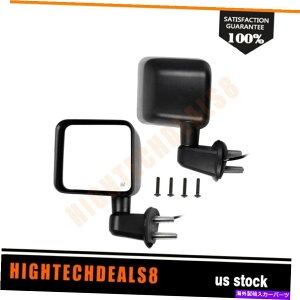 US~[ TCh~[yAubN2007-2017W[vO[}jAtH[hp[M Side Mirrors Pairs Black For 2007-2017 Jeep Wrangler Manual Fold Power Heated