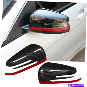 US~[ J[{t@Co[fBbvvgbhGbW~[Jo[14-20 x156 GLA250 GLA45ɓK܂ Carbon Fiber Dipping Print Red Edge Mirror Cover Fits 14-20 X156 GLA250 GLA45