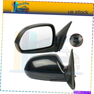 US~[ Hy1321128q_CGg̃yA01-06p[}jAtH[hMubN~[ HY1321128 Pair For Hyundai Elantra 01-06 Power Manual Fold Heated Black Mirrors
