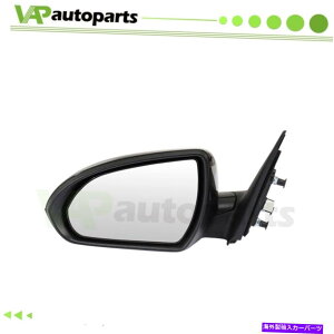 US~[ 2017-18̃q_CGgubNp[LHTChtH[hLpʃ~[ For 2017-18 Hyundai Elantra Black Power LH Side Fold Wide Angle Convex Mirror