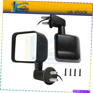 US~[ 2007N2017ÑW[vO[ubN}jAtH[hp[M1{̃~[ 1X Pair of Mirrors For 2007-2017 Jeep Wrangler Black Manual Fold Power Heated