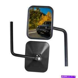 USミラー ジープラングラーJL JKU 18-21ドアからの2PCSサイドリアビューミラー 2Pcs Side Rear View Mirror For Jeep Wrangler JL JKU 18-21 Door Off Hinge Mirrors